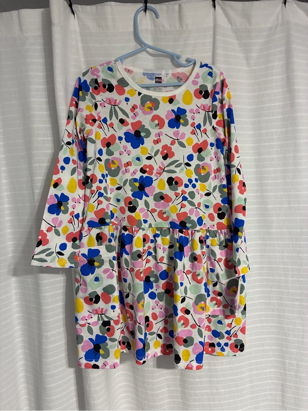 Tea Collection Long-Sleeve Floral Print Kids Dress